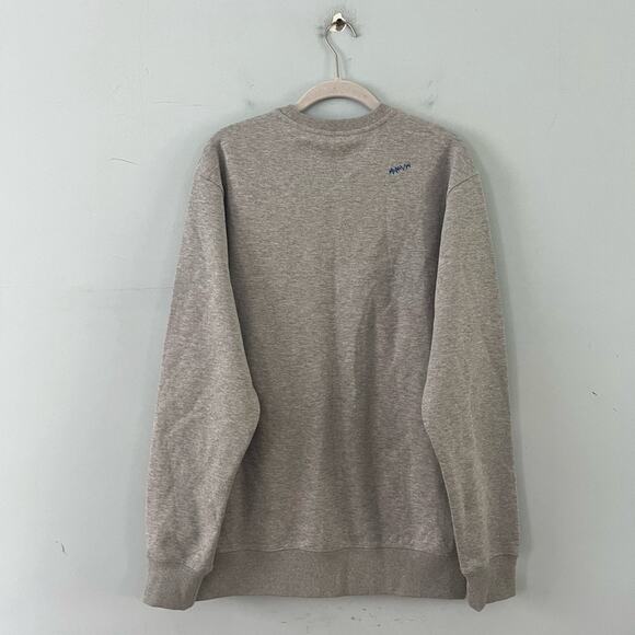 ADER Error OG Form Logo Embroidered Grey Crewneck Sweatshirt - Picture 3 of 6